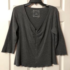 Womens Sonoma Blouse Size Medium Three Quarter Sleeves Grey